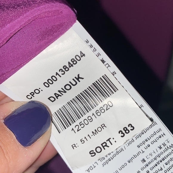 Boss Hugo Dress purple size 8 petite cap sleeve Danouk lined - Picture 4 of 12